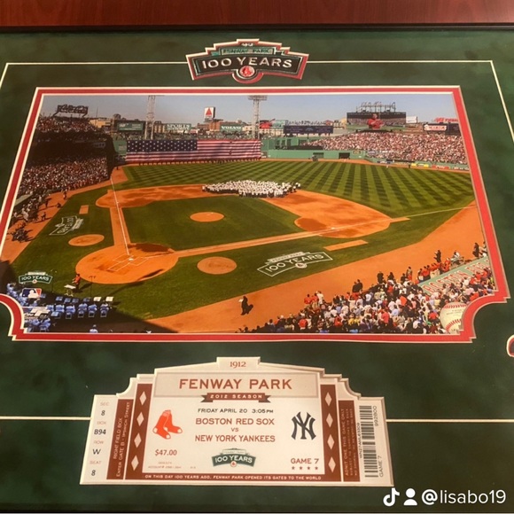 Framed 100 year Red Sox print - Picture 9 of 13